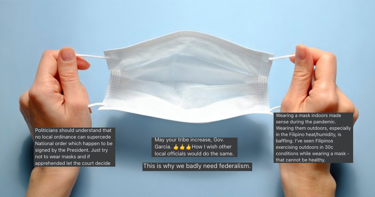 Cebu City reinforces optional face mask policy, while Malacañang